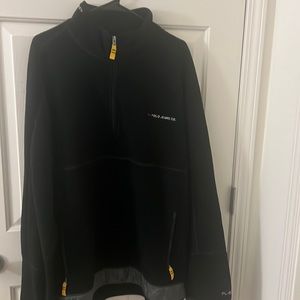 Mens RL Polo Jeans Co. 1/4 Zip Pullover, XXL, Black & Grey